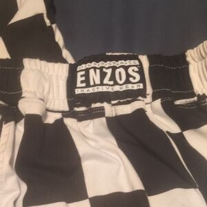 ENZOS Checkered Bottoms - Black and White